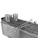 Party Griller Yakitori Grill 32" Stainless Steel Charcoal Grill w/ 20" Straight Grid Grate