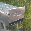 Party Griller Yakitori Grill 32" x 11" Extra Wide Stainless Steel Charcoal Grill w/ 2x Stainless Steel Mesh Grate