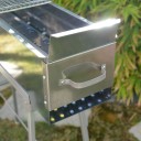 Party Griller Yakitori Grill 32" Stainless Steel Charcoal Grill w/ 20" and 12" Stainless Steel Mesh Grate