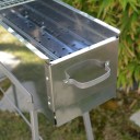 Party Griller Yakitori Grill 32" Stainless Steel Charcoal Grill w/ 20" and 12" Stainless Steel Mesh Grate